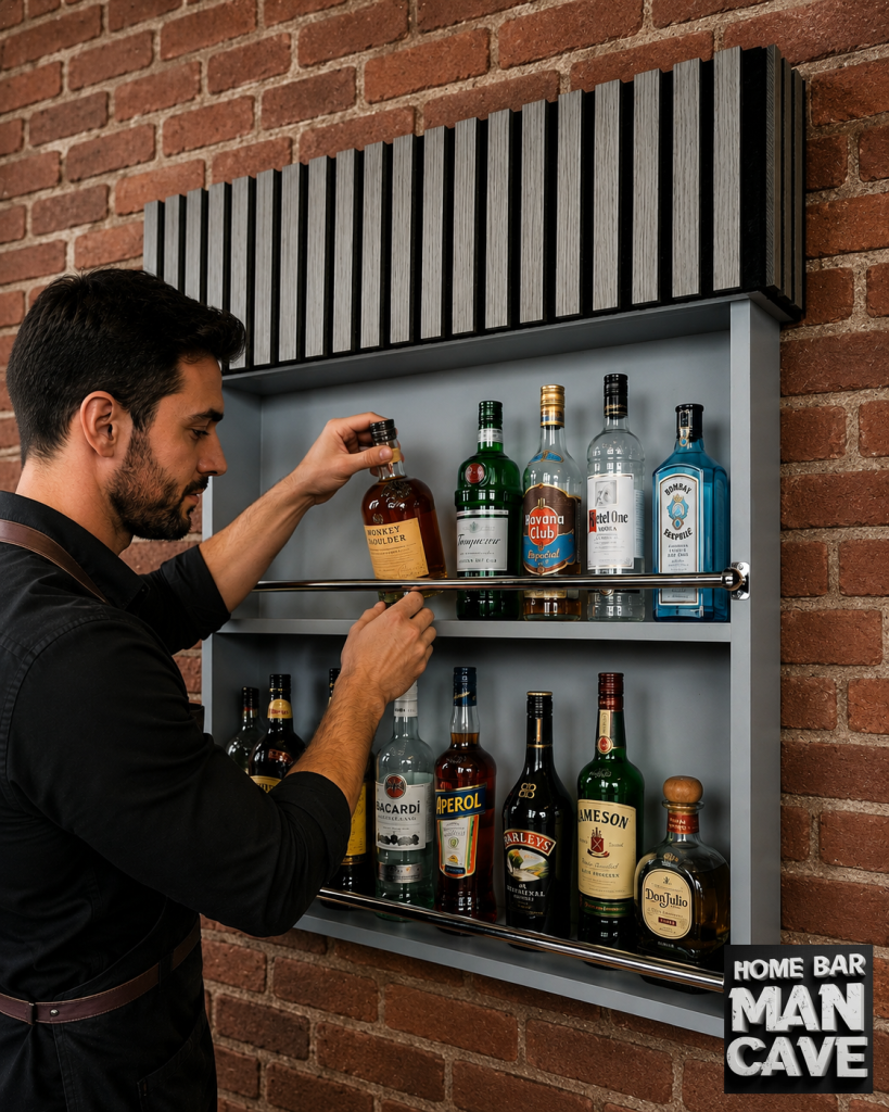 Wall bar shelf